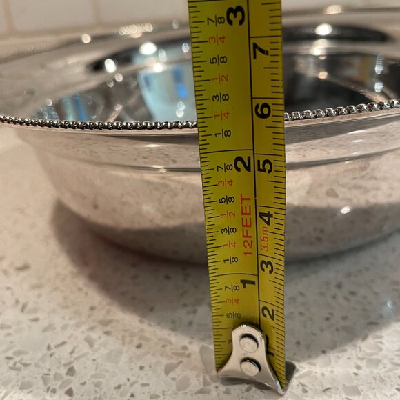 John Dixon & Sons Sheffield Silverplate Round Bowl with Beaded Rim-8" - Picture 7 of 7